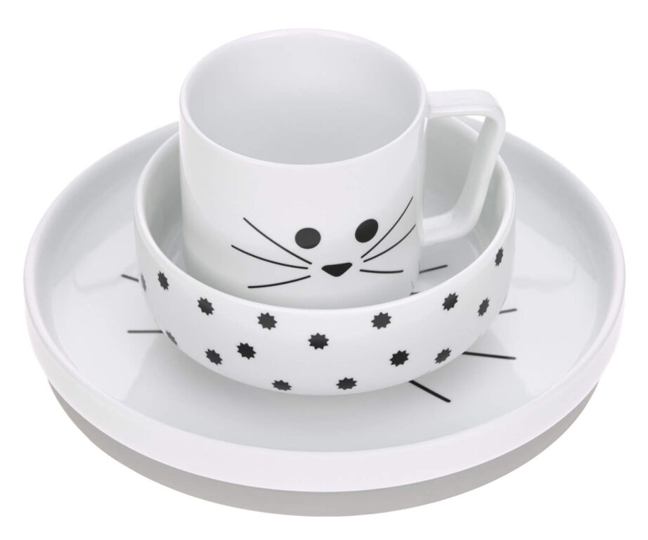 Dish Set Porcelain 2021 Little Chums cat