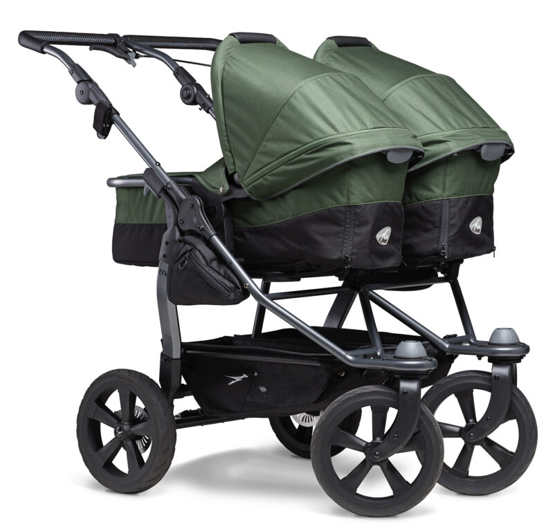 Duo combi pushchair - air chamber wheel olive