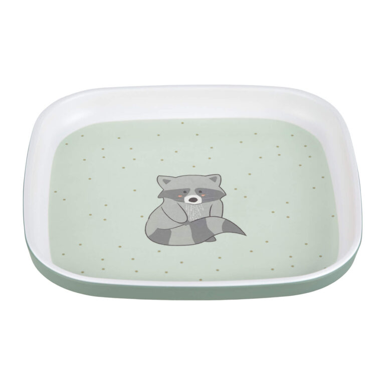 Plate Melamine/Silicone 2020 About Friends racoon