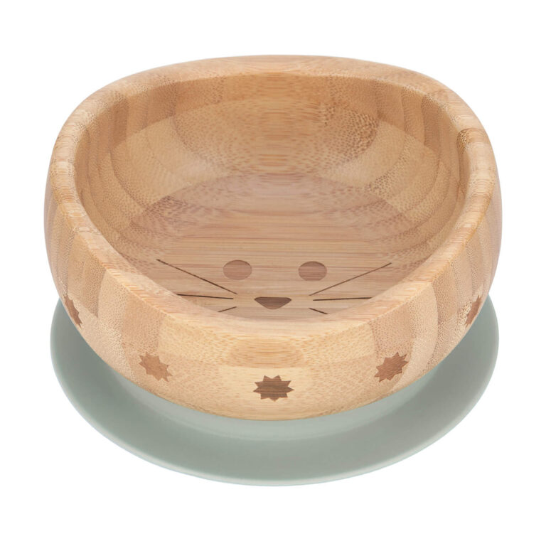 Bowl Bamboo Wood 2023 Little Chums cat