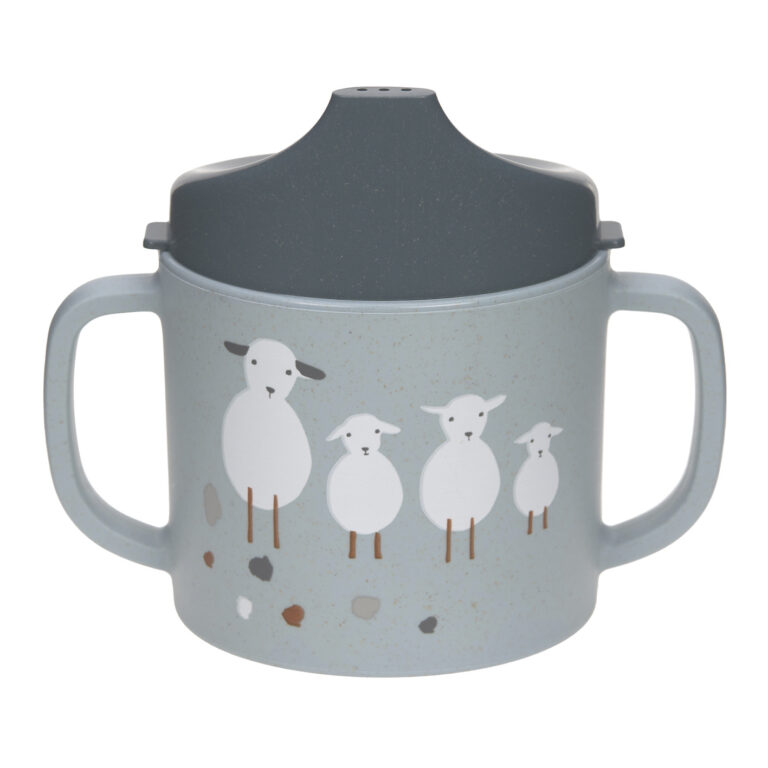 Sippy Cup PP/Cellulose 2023 Tiny Farmer Sheep/Goose blue