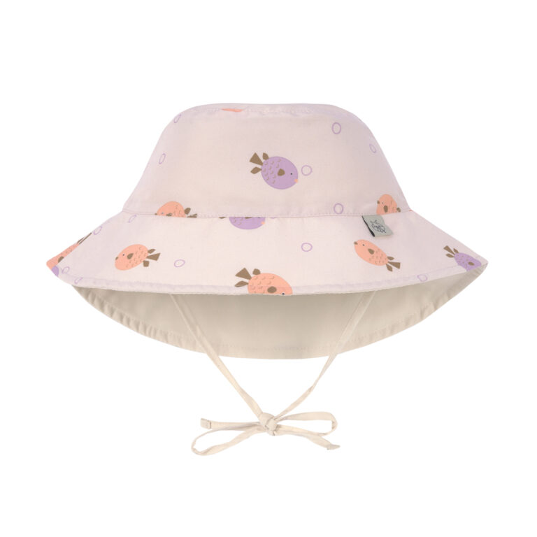 Sun Protection Bucket Hat 2023 fish light pink 19-36 mon.