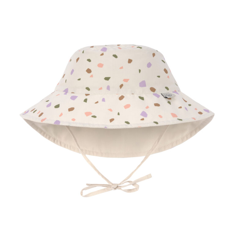 Sun Protection Bucket Hat 2023 pebbles multic./milky 19-36 mon.
