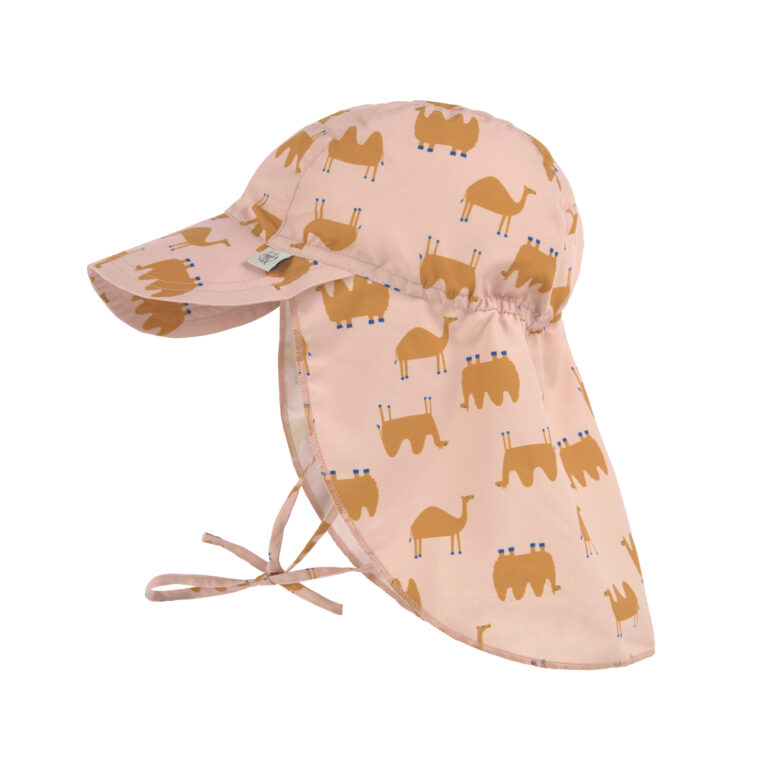 Sun Protection Flap Hat camel pink 19-36 mon.