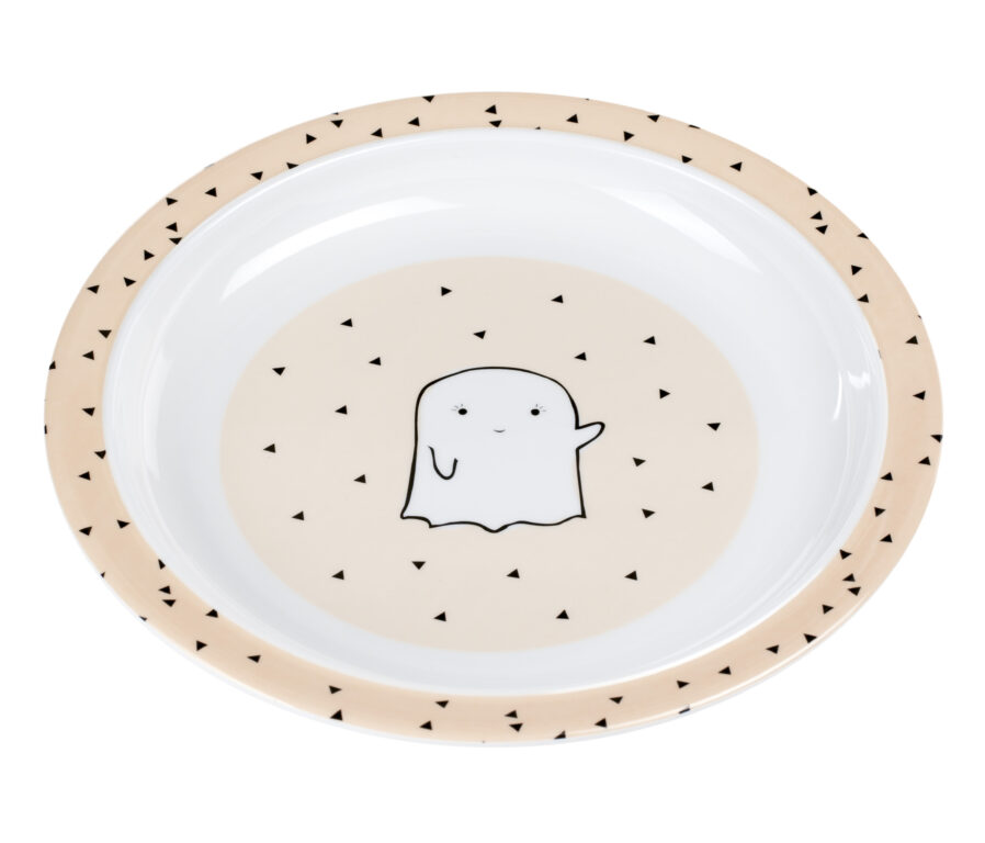 Plate with Silicone 2019 Little Spookies peach