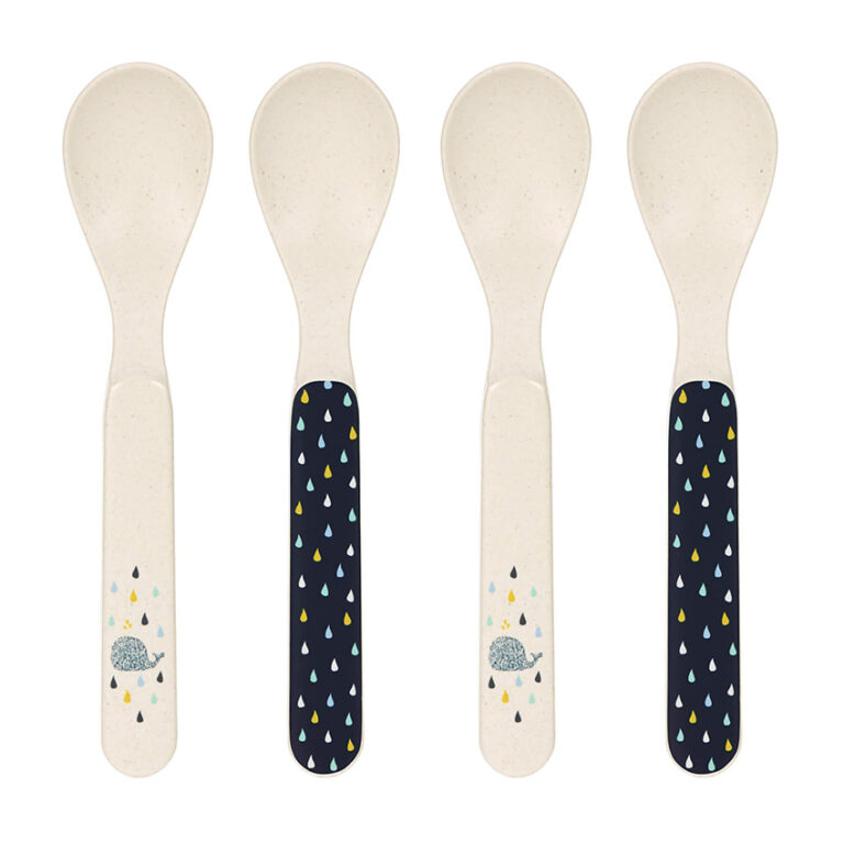 Spoon Set Bamboo 4pc 2020 Little Water Whale