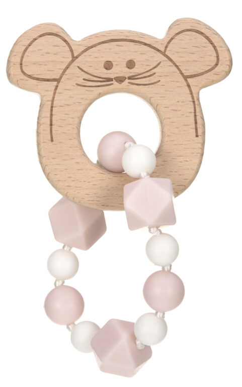 Teether Bracelet Wood/Silicone 2023 Little Chums mouse