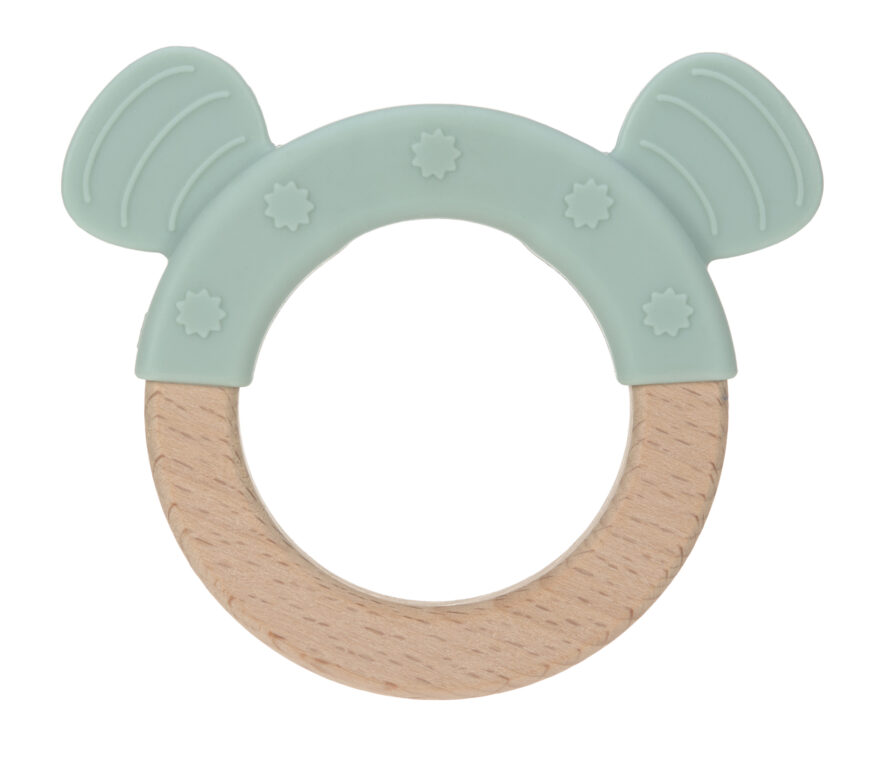 Teether Ring Wood/Silicone 2020 Little Chums dog