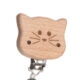 Soother Holder Wood/Silicone Little Chums cat  (7332.002)