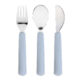 Cutlery with Silicone Handle 3pcs Happy Rascals Smile sky blue  (72401.02)
