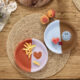 Plate Silicone Happy Rascals Heart lavender  (7243S.01)