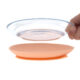Dish Set Glass/Silicone apricot  (7205G.01)