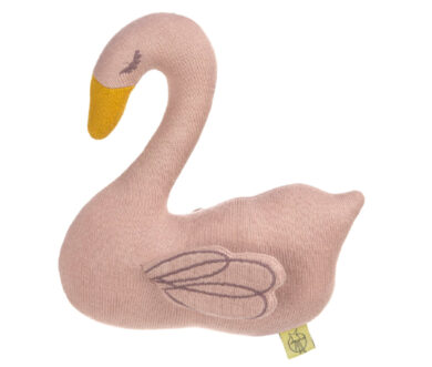 Knitted Toy with Rattle/Crackle Little Water swan  (73211.03)