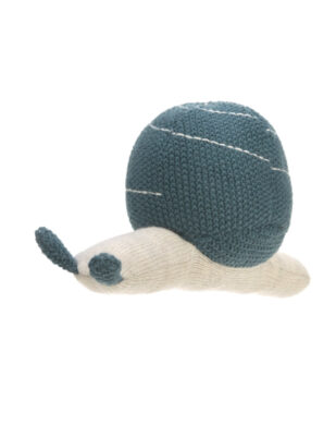 Knitted Toy with Rattle 2022 Garden Explorer snail blue  (73212.01)