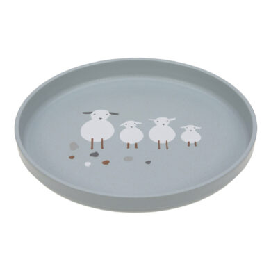 Plate PP/Cellulose Tiny Farmer Sheep/Goose blue  (7243C.02)