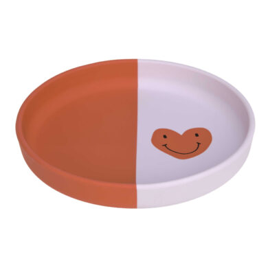 Plate Silicone Happy Rascals Heart lavender  (7243S.01)