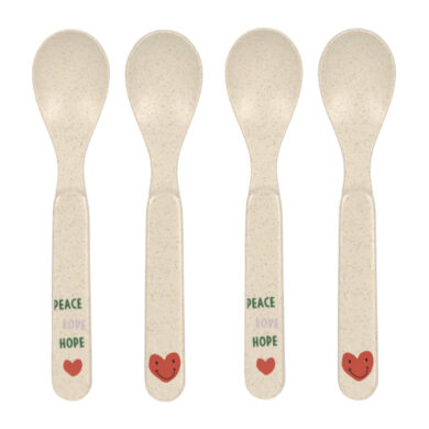 Spoon Set PP/Cellulose Happy Rascals Heart lavender  (7303C.08)