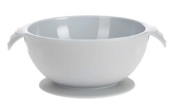 Bowl Silicone grey with suction pad - detská mištička