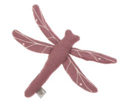 Knitted Toy with Rattle/Crackle 2022 Garden Explorer Dragonfly red - hračka