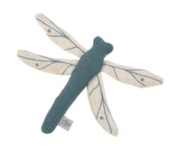 Knitted Toy with Rattle/Crackle 2022 Garden Explorer Dragonfly blue - hračka