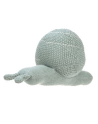 Knitted Toy with Rattle 2020 Garden Explorer snail green - hračka