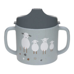 Sippy Cup PP/Cellulose 2023 Tiny Farmer Sheep/Goose blue - detsk hrnek