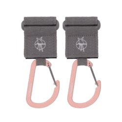 Casual Stroller Hooks with Carabiner grey - háčky