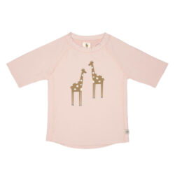 Short Sleeve Rashguard giraffe powder pink 07-12 mo. - tričko
