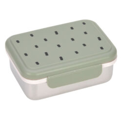 Lunchbox Stainless Steel Happy Prints light olive - svačinový box