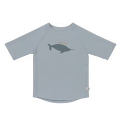 Short Sleeve Rashguard whale light blue 07-12 mon. - tričko