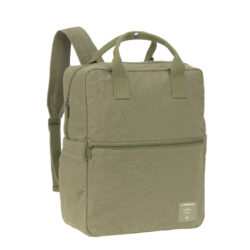 Green Label Little One & Me Square Backpack Big Gots olive - batoh na rukojeť