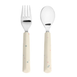 Cutlery with Silicone Handle 2pcs nature - detsk prbor