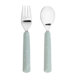 Cutlery with Silicone Handle 2pcs blue - detsk prbor