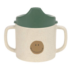 Sippy Cup PP/Cellulose Happy Rascals Smile green - dtsk hrneek