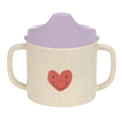 Sippy Cup PP/Cellulose Happy Rascals Heart lavender - dtsk hrneek
