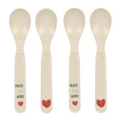 Spoon Set PP/Cellulose Happy Rascals Heart lavender - lyiky