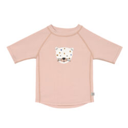 Short Sleeve Rashguard leopard pink 07-12 mon. - triko