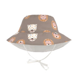 Sun Protection Bucket Hat wild cats choco 19-36 mon. - klobouek
