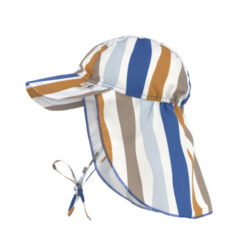 Sun Protection Flap Hat waves blue/nature 07-18 mon. - klobik