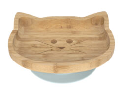 Platter Bamboo Wood Chums Cat - dětský talířek