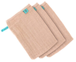 Muslin Wash Glove Set 3 pcs 2021 light pink - mycí rukavice